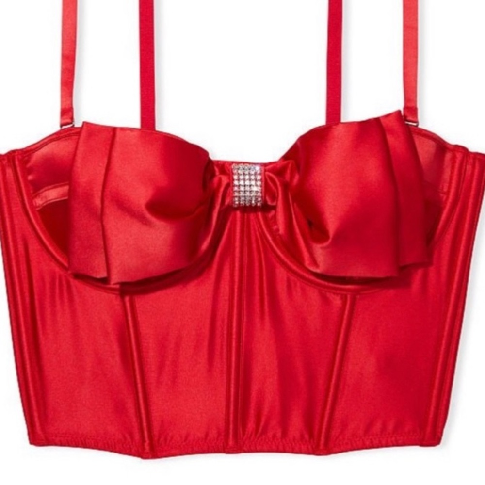 NEW Victorias Secret Cupped Bow Bra Top